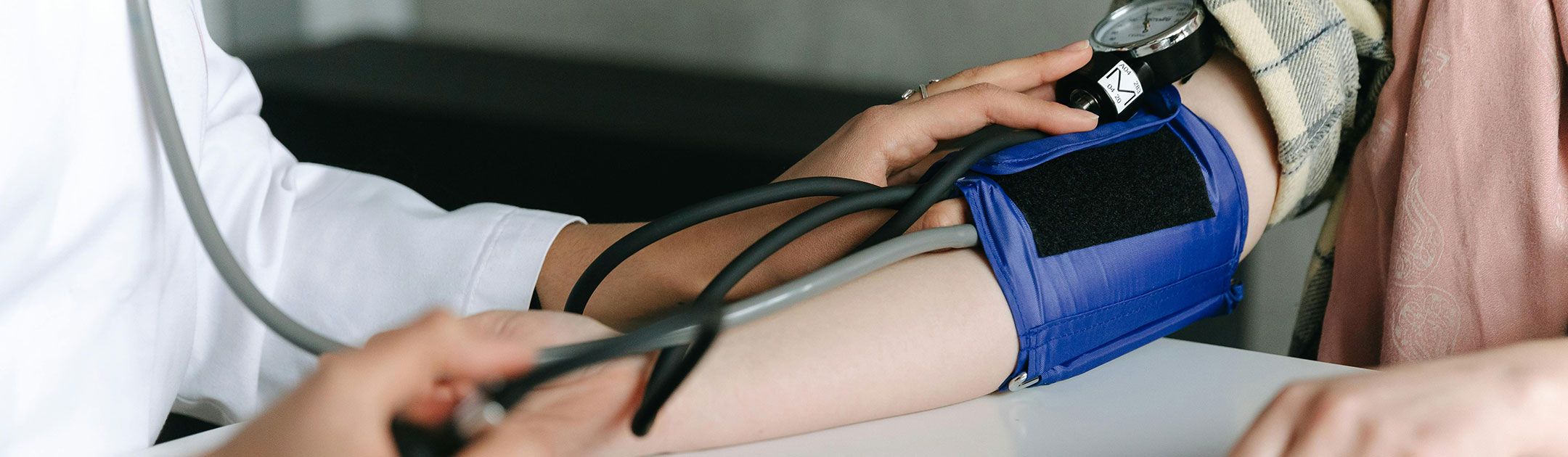 A cuff is used to measure blood pressure